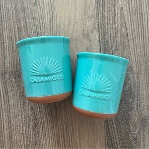 Teal Ceramic Casamigos Cups